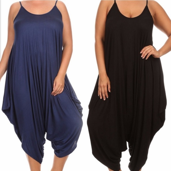 Oversized Loose Fitting Harem Jumpsuit Romper - Picture 6 of 6